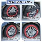 Tire Snow Socks for Winter Traction - 2 Pack