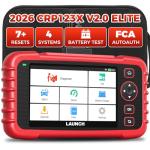 LAUNCH OBD2 Scanner CRP123X V2.0, 2025 Lifetime Free Update Diagnostic Scan Tool, Car Check Engine Code Reader with Oil/Brake/SAS/BMS/D.P.F/ABS Bleeding/Throttle Reset, FCA SGW, Auto VIN, Battery Test