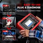 LAUNCH OBD2 Scanner CRP123X V2.0, 2025 Lifetime Free Update Diagnostic Scan Tool, Car Check Engine Code Reader with Oil/Brake/SAS/BMS/D.P.F/ABS Bleeding/Throttle Reset, FCA SGW, Auto VIN, Battery Test