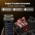 TOPDON Carpal OBD2 Scanner Bluetooth - Scanner for Car, All System Diagnostic Tool for iOS & Android, Vehicle Health Check, 6 Maintenance Services, Smog Check, Repair Guide, Performance Test