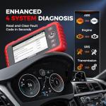 LAUNCH OBD2 Scanner CRP123X V2.0, 2025 Lifetime Free Update Diagnostic Scan Tool, Car Check Engine Code Reader with Oil/Brake/SAS/BMS/D.P.F/ABS Bleeding/Throttle Reset, FCA SGW, Auto VIN, Battery Test