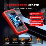 LAUNCH OBD2 Scanner CRP123X V2.0, 2025 Lifetime Free Update Diagnostic Scan Tool, Car Check Engine Code Reader with Oil/Brake/SAS/BMS/D.P.F/ABS Bleeding/Throttle Reset, FCA SGW, Auto VIN, Battery Test