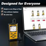 OBDMATE Car Scanner, 2025 New Upgraded Check Engine Code Reader OBDII Diagnostic Tool Read&Clear Codes| Wireless Printing| Battery Voltage Test| Graphic Live Data, Unviersal OBD2 Code Reader