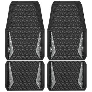 Bling Silver Car Floor Mats