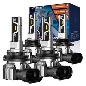 NOVSIGHT H11 9005 LED Bulbs - Super Bright 6500K