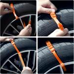 Reusable Anti-Skid Snow Tire Chains for Cars
