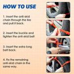 Reusable Snow Tire Chains for Winter Traction