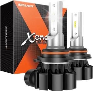 SEALIGHT H10 9140 9145 LED Fog Light Bulbs, 600% Super Brighter 6500K Cool White 9145 9140 H10 Fog Lights Led Bulbs for Cars, Plug and Play, Pack of 2