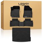 LASFIT Floor Mats & Cargo Mat Fits for Hyundai Kona 2026 2025 2024 N Line/SE/SEL/Limited (Not for EV), All Weather TPE Custom Fit Kona Car Mats & Trunk Liner,Full Set Car Accessories, Black