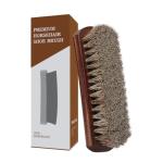 Euvia 100% Horsehair Shoe Brush - 7" Solid Beech Wood Leather Shine Brush for Boots, Shoes, & Car Interiors - Soft Polishing Bristles for Buffing & Cleaning (7" Brush 1pc)