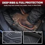 LASFIT Floor Mats & Cargo Mat Fits for Hyundai Kona 2026 2025 2024 N Line/SE/SEL/Limited (Not for EV), All Weather TPE Custom Fit Kona Car Mats & Trunk Liner,Full Set Car Accessories, Black