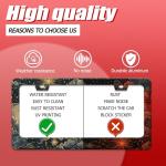 Beautiful Night Starry Sky License Plate Frame Nebula Stars License Plate Holder Funny Personalise Car Stainless Stee Decorative Parts for Standard Us Canada Vehicles 12x6 Inch for Women Men