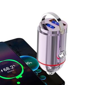 LJkoke USB Car Charger Adapter Fast Charging PD45W+QC3.0 Dual Port Cigarette Lighter Charger for iPhone 16/15/14/13/12/11/Pro Max, iPad, Samsung Galaxy S25 S24/S23/S22/S21, Pixel, Android - Purple