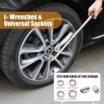 HLWDFLZ Roadside Emergency Kit with Scissor Jack for Car Safety Kit Emergency Roadside Kit for Car