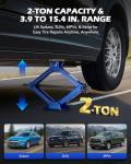 Orion Motor Tech 2 Ton Scissor Jack, 14 pc. Car Scissor Jack Kit for Sedan SUV MPV with Drill Socket Ratchet Wrench, 4409 lb. Portable Car Jack and Stand Kit for Tire Changing