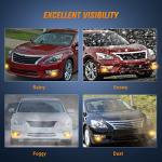 Nilight Fog Light Assembly Compatible with 2013 2014 2015 Nissan Altima Clear Lens w/H11 12V 55W Bulbs
