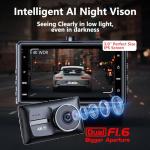 Dual Car Dash Cam Front and Rear,4K Front with Rear Dash Camera,5G WiFi for Cars with App, 3.0" IPS Screen,UHD Night Vision 24H Parking Mode, Dual 170° Wide Angle, WDR, G-Sensor,with a 64G Card