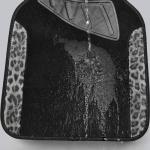 CAR PASS Waterproof Universal Car Floor Mats, Leopard Print Car Mats Fit for SUV,Vans,sedans, Trucks,Set of 4pcs Car Carpet with Driver Heel Pad and Nibs Backing, Leopard Car Accessories Gray Leopard