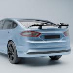 Rear Trunk Spoiler Wing Compatible with Ford Mondeo Fusion Taurus Sedan Accessories JDM GT PSM Duckbill Aleron Spoiler Painted Gloss Black