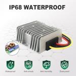 36V/48V to 12V DC Step Down Converter 10A 120W Buck Voltage Reducer Power Supply Transformer for Car Truck Golf Cart Boat LED Light CCTV Radio GPS Fan Solar System