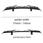 Rear Trunk Spoiler Wing Compatible with Ford Mondeo Fusion Taurus Sedan Accessories JDM GT PSM Duckbill Aleron Spoiler Painted Gloss Black