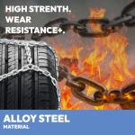 SNOCATENA Snow Chains for Cars, SUVs & Pickup Trucks – Quick Fit, Easy Installation, Reusable Universal Tire Chains for Winter Emergency Traction (Set of 2)