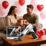 Saker Handheld Car Vacuum Portable Cordless17000PA Mini Vacuums Rechargeable Foldable Vacuum Cleaner with Brushless Motor for Gifts Home,Office Pet HL132 Black