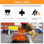 Emergency Fire Blanket for Home Kitchen - KANHIRO Fiberglass Fire Suppression Blanket Great for School, Fireplace, Grill, Car, Office, Warehouse (4 Pack, 39 in X 39 in)
