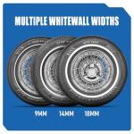 Set of 4 (FOUR) Travelstar UN106 All Season 18mm White Wall Radial Passenger Car Tire - 205/75R14 95S + Road Hazard Warranty Included 205/75/14 (Tire Only)