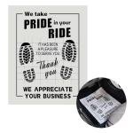 100Pcs Paper Floor Mats for Cars, Disposable White Automotive Floor Mats Kraft Paper, Waterproof Car Foot Pads Protective Papers, Thank You Mats for Car Detailing, Auto Dealership (20" x 16")