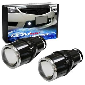 iJDMTOY 2.25-Inch Projector Fog Light Lamps Compatible With Most Car SUV Truck Bike Add-On or Retrofit DIY