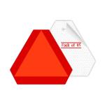 Slow Moving Vehicle Sign, 7 x 8 inches, Diamond Grade Reflective Triangle Sticker, smv Sticker Golf cart Accessories Decals (Pack of 05)