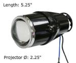 iJDMTOY 2.25-Inch Projector Fog Light Lamps Compatible With Most Car SUV Truck Bike Add-On or Retrofit DIY