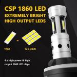 PHINLION 881 LED Fog Light Bulbs, 3800 Lumens Super Bright 886 889 894 896 898 LED Fog Lights Replacement for Cars, Non-polarity, 6000K Xenon White, Pack of 2