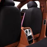 Flying Banner Butterfly car seat Covers ful Set Fashion Universal Lady Woman Female Rear Bench Split Colorized (Pink, Full Set - Lace)