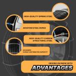 Snow Chains for Car Tires, Tire Chains for Passenger Cars, Sedan, SUVs, Quick Fit & Easy Installation, Portable Reusable Emergency Tire Traction Chain, Set of 2 (HP1042)