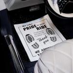 100Pcs Paper Floor Mats for Cars, Disposable White Automotive Floor Mats Kraft Paper, Waterproof Car Foot Pads Protective Papers, Thank You Mats for Car Detailing, Auto Dealership (20" x 16")