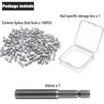MaiMMaledy 100PCS Universal Tire Carbide Screw Spikes Skid Nails 12x4mm Anti-Slip for ATV/Car/Motorcycle/Bicycle Tires - Winter Emergency Aid - Enhance Grip on Snow Ice