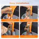 Qoosea Universal Snow Chains 6Pcs Heavy-Duty Wide-Track Tire Chains for SUV & Car Thickened Wear-Resistant TPU Anti-Slip Chains for Tires with Reinforced Structure in Winter Ice & Snow Conditions