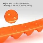 20pack Snow Tire Chains Reusable Anti-Skid Car Winter Wheels Chain Universal Cable Tire Belts, Orange Non-Slip Zip Tie Tires Chain Emergency for Auto Pickup Trucks Suv