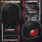 K-Musculo RV Tire Covers 4-Pack, Waterproof Wheel Covers for RV Wheel Travel Trailer Camper Truck SUV, Fit 19-22 Inch Tire Diameter (Black)
