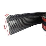 Car Rear Spoiler Trunk Spoiler Lip Kit Universal 4.9FT / 150cm Length Exterior Rear Strip Splitter Spoiler Side Skirt Rubber Carbon Fiber Black