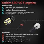 Yorkim 3157 LED Light Bulbs White Super Bright, 3056 3156 3156A 3057 4057 3157 4157 T25 LED Bulbs for Brake Lights, Backup Reverse Lights， Reverse Tail Lights - Pack of 10