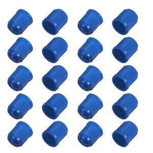 20PCS Tire Valve Stem Caps, Tire Valve Dust Caps Air Caps Cover with O Rubber Seal, Corrosion Resistant Auto Accessories Universal Stem Covers for Trucks Motorcycles Bicycles SUVs (Blue)