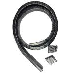 Car Rear Spoiler Trunk Spoiler Lip Kit Universal 4.9FT / 150cm Length Exterior Rear Strip Splitter Spoiler Side Skirt Rubber Carbon Fiber Black