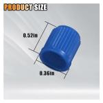 20PCS Tire Valve Stem Caps, Tire Valve Dust Caps Air Caps Cover with O Rubber Seal, Corrosion Resistant Auto Accessories Universal Stem Covers for Trucks Motorcycles Bicycles SUVs (Blue)