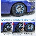 Canchiing 2 Pack Automotive Snow Socks for Tire, Traction Aid Anti Slip Tire Covers Chain with Ice Scraper Gloves, Universal Emergency Winter Kit for Cars Suvs Trucks Quick Fit Easy Installation (XL)