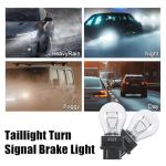 DUSCOKE 3157 Car Halogen Light Bulb, 12V P27/5W Automotive Brake/Reverse/Tail/Turn Signal/Side Marker Light Replacement, Universal Long-Life Miniature Bulb for Cars Trucks SUVs (White-4PCS)