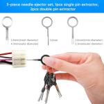 Terminal Pin Removal Tool Kit 82 Pcs Depinning Electrical Connector Pin Extractor Tool Set Wire Terminal Release for Automotive Car Household Devices - Black