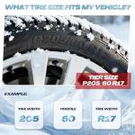 Canchiing 2 Pack Automotive Snow Socks for Tire, Traction Aid Anti Slip Tire Covers Chain with Ice Scraper Gloves, Universal Emergency Winter Kit for Cars Suvs Trucks Quick Fit Easy Installation (XL)